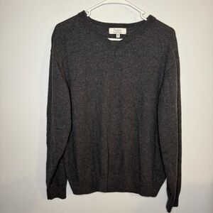 Men's Grey Turnbury V-Neck Sweater